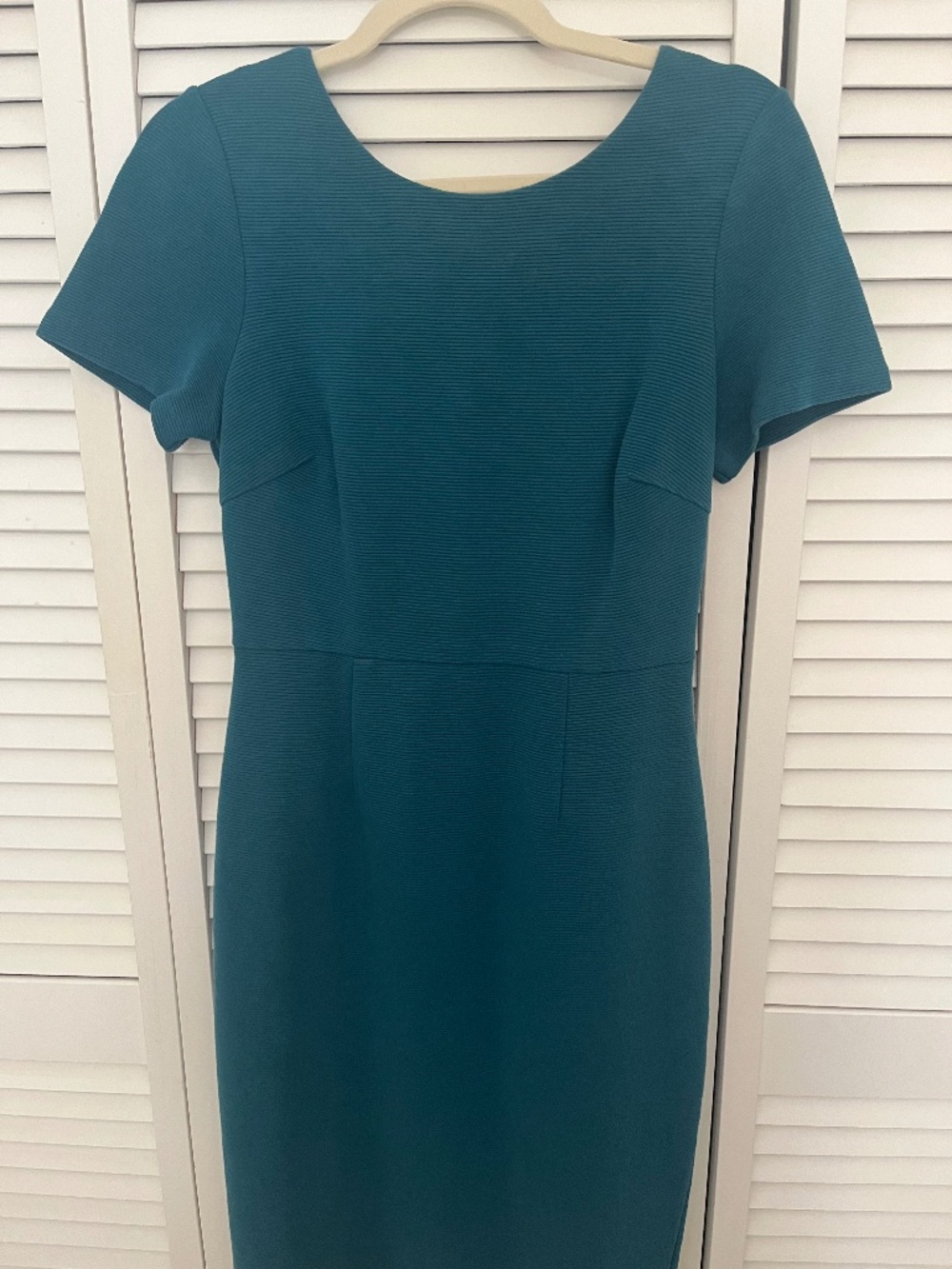 Boden Teal short sleeve shift dress size 6 petite